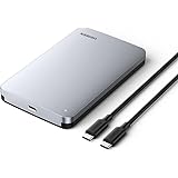 UGREEN 2.5インチ HDD ケース 【USB C 3.1 Gen 2接続規格】 HDD/SSD ケース SATA 3.0 UASP対応 6Gbps高速転送速度 外付けケース 6TB容量まで 9.5mm/7mm厚 HDD対応 アルミ製 SSD 