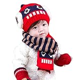 ノーブランド 　赤ちゃん ニット帽　ベビー　帽子 キャップ防寒対策　可愛い マフラー　人気　男の子　女の子　スカーフ　帽子セット　誕生日プレゼント 男女兼用　秋 冬　6ヶ月〜2歳