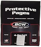 100 4-Pocket Currency Pages 2.75" x 6.5" NEW