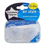 1パック2 Tommee Tippee 0-6 M個のおしゃぶり (クリア), Tommee Tippee 0-6 M Soother, 2 per pack (Clear) [並行輸入品]