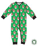 北欧 ベビー服 長袖カバーオール Mushroom Green きのこ 3-9ヵ月/9-18ヵ月 Maxomorra マクソモーラ スウェーデン (68cm)