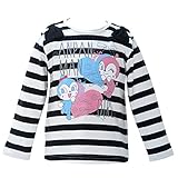 【本体綿100％】2017年 秋冬 アンパンマンガール 天竺 ボーダー両肩リボン 長袖Tシャツ Anpanman Girl ブラック◇95cm