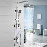 A シャワーはシャワーリフトを持つすべての銅ホットとコールドの加平方スリム自動back'mバスを設定します。