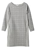 Angeliebe エンジェリーベ マタニティ ワンピース 授乳口 付 チェック キルティング ジャガード × 裏毛 切替 ワンピ 妊婦服 産前 産後 L グレー