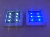 埋込み式 ソーラー LEDライト ガーデンライト 防水 強化ガラス 遊歩道 玄関先 [BN-SO] (ブルー)