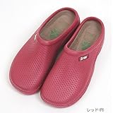 ガーデンシューズ サンダル サボサンダル レディース メンズ スリッポン ベランダ ガーデニングシューズ/レッド/38（約24cm）