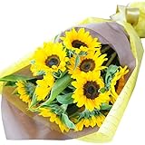 Amazon ひまわり10本の花束 花贈り花工房エーデルワイス 花束 オンライン通販