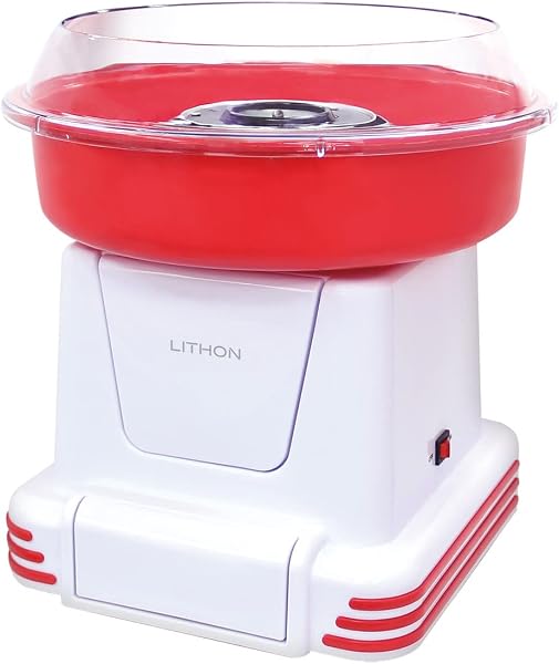 LITHON ライソン わたあめ屋さん 子どもと一緒に楽しめる お手入れ簡単 飴で作れる おうちでお祭り気分 縁日 わたあめ機 わたあめメーカー 家庭用 KDCC-002R - 1