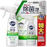 【まとめ買い】キュキュット　クリア除菌Clear泡スプレー　レモンライムの香り　本体300ml+詰替え用720ml