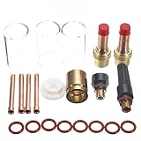 Sndy 21pcs #13 パイレックスカップキット1/16 インチ tig 溶接45V25 ガスレンズの tig WP-17/18/26