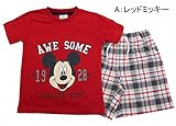 Disney ディズニー 子供服 半袖 Tシャツ ハーフパンツ ボトムス 2点セット キッズ 男の子 A：レッドミッキー 3T [並行輸入品]