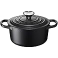 ル・クルーゼ(Le Creuset) 鋳物 ホーロー 鍋 シグニチャー ココット・ロンド 16 cm マットブラック ガス IH オーブン 対応 【日本正規販売品】