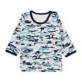 (チャックル) chuckle 恐竜 迷彩 長袖 インナーシャツ ブルー 95cm P3463-95-31