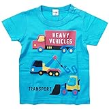 【初夏盛夏対応】 CHEEK ROOM(チイクルーム) 製品洗い加工済み42/2天竺働く車半袖Tシャツ 110cm/SA NO.B-480141