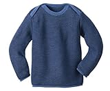 Organic unisex merino wool jumper Berry-Blue-74/80 6-12m by Disana