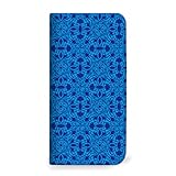 mitas HTC EVO 3D ISW12HT ケース 手帳型 ベルトなし 彫刻柄 ブルー (287)NB-0090-BU/ISW12HT