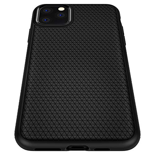 【Spigen】 スマホケース iPhone 11 Pro Max ケース 6.5インチ 対応 TPU 耐衝撃 米軍MIL規格取得 カメラ保護 傷防止 衝撃吸収 Qi充電 ワイヤレス充電 リキッド・エアー 075CS27134 (マット・ブラック)