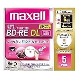 maxell 録画用BD-RE DL　書換型 片面2層50GB 2倍速 ホワイトプリンタブル 5枚パック BE50VFWPA.5S [PC]