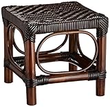 山善(YAMAZEN) チェア ラタン製 幅24×奥行24cm ちょい掛け ブラウン TF21-242(BR)