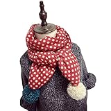 Gobig ベビー用マフラー スカーフ キッズ 可愛い 防寒 ポンポン付き (11)