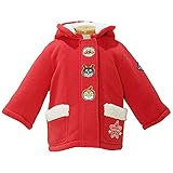 アンパンマン 裏ボアコート 防寒あったかコート フード取り外し 顔アップリケ コート Anpanman j-at01 95cm レッド