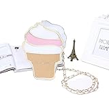 New Cute Cartoon Women Ice cream Cupcake Mini Bags PU Leather Small Chain Clutch Crossbody Girl Shou