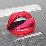 ZooooM 唇 ステッカー リップ 車 ガラス シール 舌 口 セクシー おもしろ カスタマイズ （Sサイズ：約8cm） ZM-RIPSIIRU-8