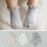 ベビーソックス　秋冬仕様 １０-１2cm 0歳-4歳くらい 選べる3色　韓国風 滑り止め付き カラー無地　ベビー靴下 男女兼用 男の子用　女の子用 赤ちゃん 靴下 3点セット 梱包 できます