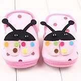WIN  ファーストシューズ ビー 子供 靴 赤ちゃん 滑め防ぐ靴 室内履き ルームシューズ ソフトソール 出産お祝いプレゼントにも ベビーブーティ 立体ベビーソックス (ピンク)