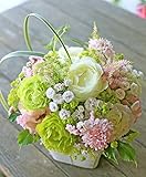 アレンジメントフラワー 生花 ギフト Lサイズ イメージ(清楚)大臣賞受賞デザイナー おまかせアレンジメント