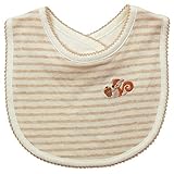 《秋冬春対応》(日本製) Pample Mousse(パンプルムース) オーガニック接結天竺ボーダー柄スタイ FREEサイズ/BD NO.DP-73511