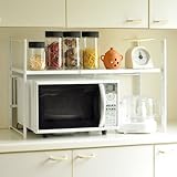 頑丈カウンター上伸縮ラック (ホワイト)