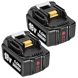 JYJZPB マキタ 18v 互換バッテリー 6.5Ah大容量 BL1860B BL1830 BL1840 BL1850 など対応【2個セット】マキタ 互換バッテリー リチウムイオン電池 電動工具用バッテリー PSE認証済み LED残量表示 最新セル採用 自己故障診断