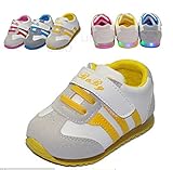 Gaorui(ガオルイ)　ベビーシューズ　可愛いデザイン　パンプス　スニーカー　カジュアル　履きやすい きらきら輝く　夜光靴　高品質　イエロー　レッド　ブルー　21/22/23/24/25