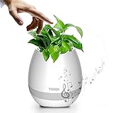 ホームガーデン用　ブルートゥース花瓶 音楽充電式　プランターフラワーワイヤレスポットライト　ホワイト