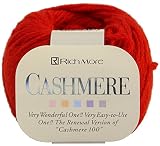 ハマナカ(HAMANAKA) リッチモア カシミヤ 毛糸 並太 Col.110 レッド 系 20g 約92m 5玉セット 3142