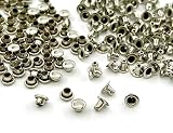 1「片6」 100組入 片面カシメ 頭6mm 足5mm カシメ 6mm カシメセット 革細工金具 かしめ カシメ金具 レザークラフト 金具 頭径6mm 足5mm,ニッケルシルバー