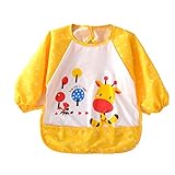ベビービブ　エプロン　長袖　防水　可愛い　カートン　男女兼用　赤ちゃん　子供　遊び用　食事 (色6)