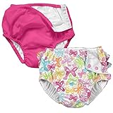 I Play。赤ちゃん&幼児用再利用可能な吸収性用おむつ( Pack of 2 ) カラー: ピンク