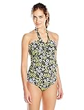 PregO Maternity Women's Maternity Printed Wrap Tankini Swimsuit Lime Small [並行輸入品]