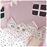 ベビーベッドガード サイドガード クッション 赤ちゃんベッドバンパー かわいい 組み合わせ 多機能 4点セット 癒しアイテム 部屋飾り 撮影小物 出産祝い (ホワイト)