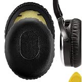Geekria イヤーパッド 互換性 パッド ボーズ Bose QC3 ON-EAR, QuietComfort 3 ヘッドホンに対応 イヤパッド/イヤークッション/イヤーカップ プロテインレザー (ブラック)