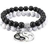 Matching Bracelets for Couples Best Friends, Yin Yang Friendship Relationship Bracelet for BFF Boyfriend Girlfriend Birthday 