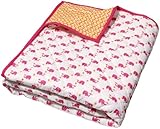 Masala Baby Happy Elephant Moksha Quilt- Pink by Masala