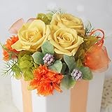 【メアリー】フラデコ　プリザーブドフラワー　　★クリアケース＆ラッピング付き (イエロー)