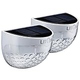 Litom Solar Lights Garden Lights Outdoor Fence Lights Semi-circle Waterproof for Walkways Stairways 