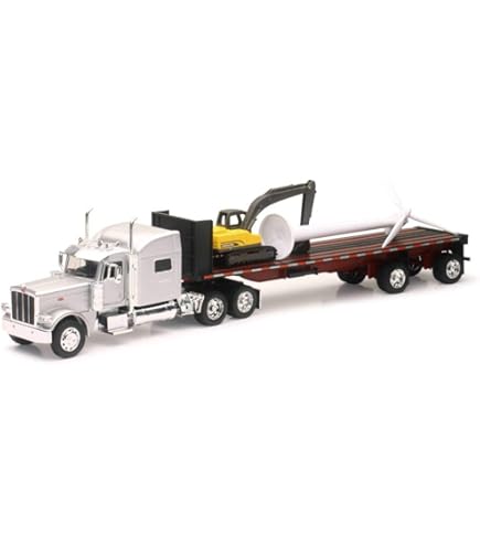 送料込み PETERBILT MODEL 379 トラクター・トレーラーセット Peterbilt 379 & 53ft Utility Roll Tarp トレーラー ブラック