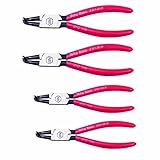 Wiha 32627 Pliers, 90 Degree Angle Internal Ring, 4 Piece Set [並行輸入品]
