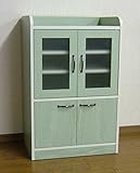 カジュアルミニ食器棚(グリーン木目)N-MSYBB-GR