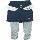 chocola(ショコラ) 天竺パンツ裾クシュクシュ長丈キュロッツ 95cm /杢コン NO.CH-1521-32061